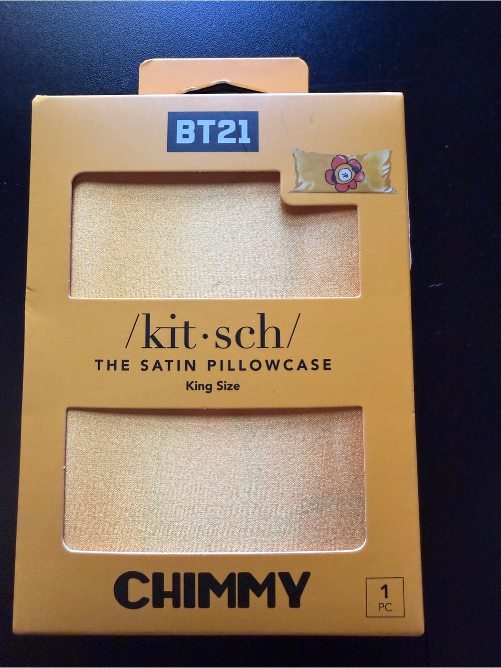 New kitsch Satin Pilloowcase King BT21 Chimmy Line Friends